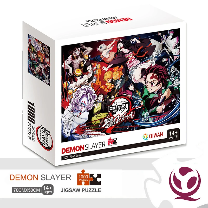 Rompecabezas Demon Slayer 1000 Uds Japón Anime Kamado Tanjirou cartel rompecabezas juego intelectual para adultos regalo