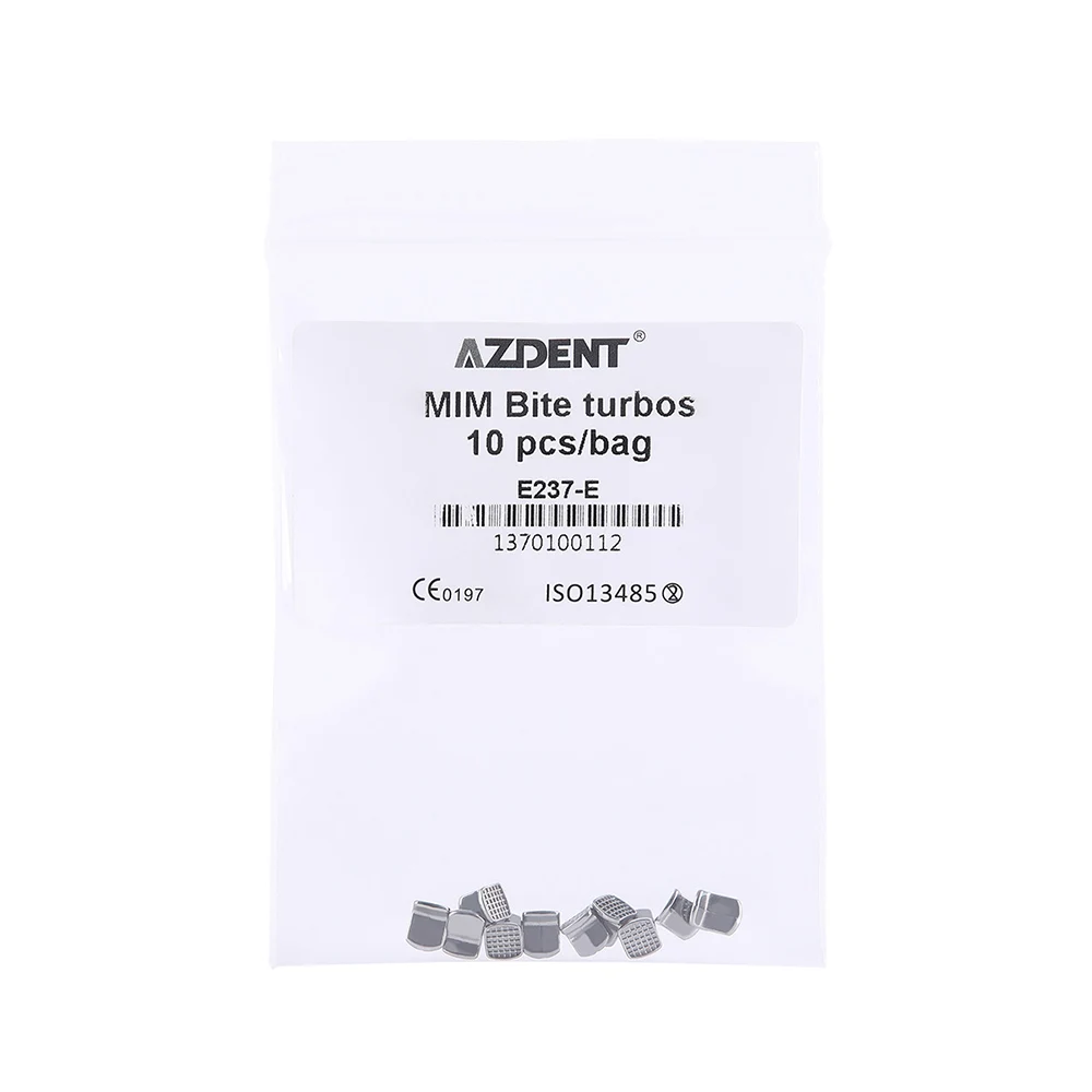 10 teile/paket AZDENT Dental Kieferorthopädische MIM Monoblock Biss Turbos Metall Biss Stopper Einzigen Flügel – Detail 7