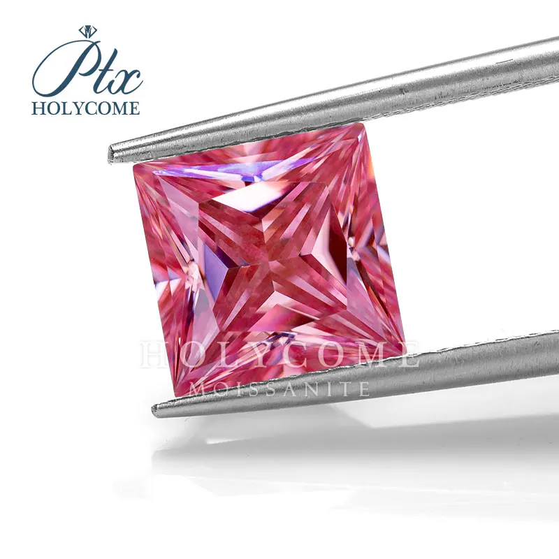 

Pink VVS1 Moissanite Brilliant cut Princess