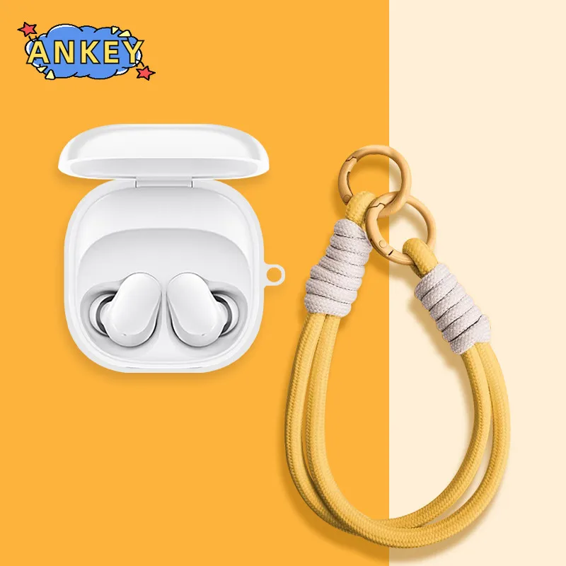 for Redmi Buds 6 Play SE Protective Case Nylon Lanyard Soft Cover Shells Anti Dust Sleeve Hand Rope Strap Accessories