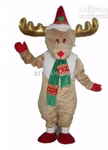 

New Adult Character Santa Reindeer Halloween Christmas Dress Full Body Props Outfit Mascot Costume