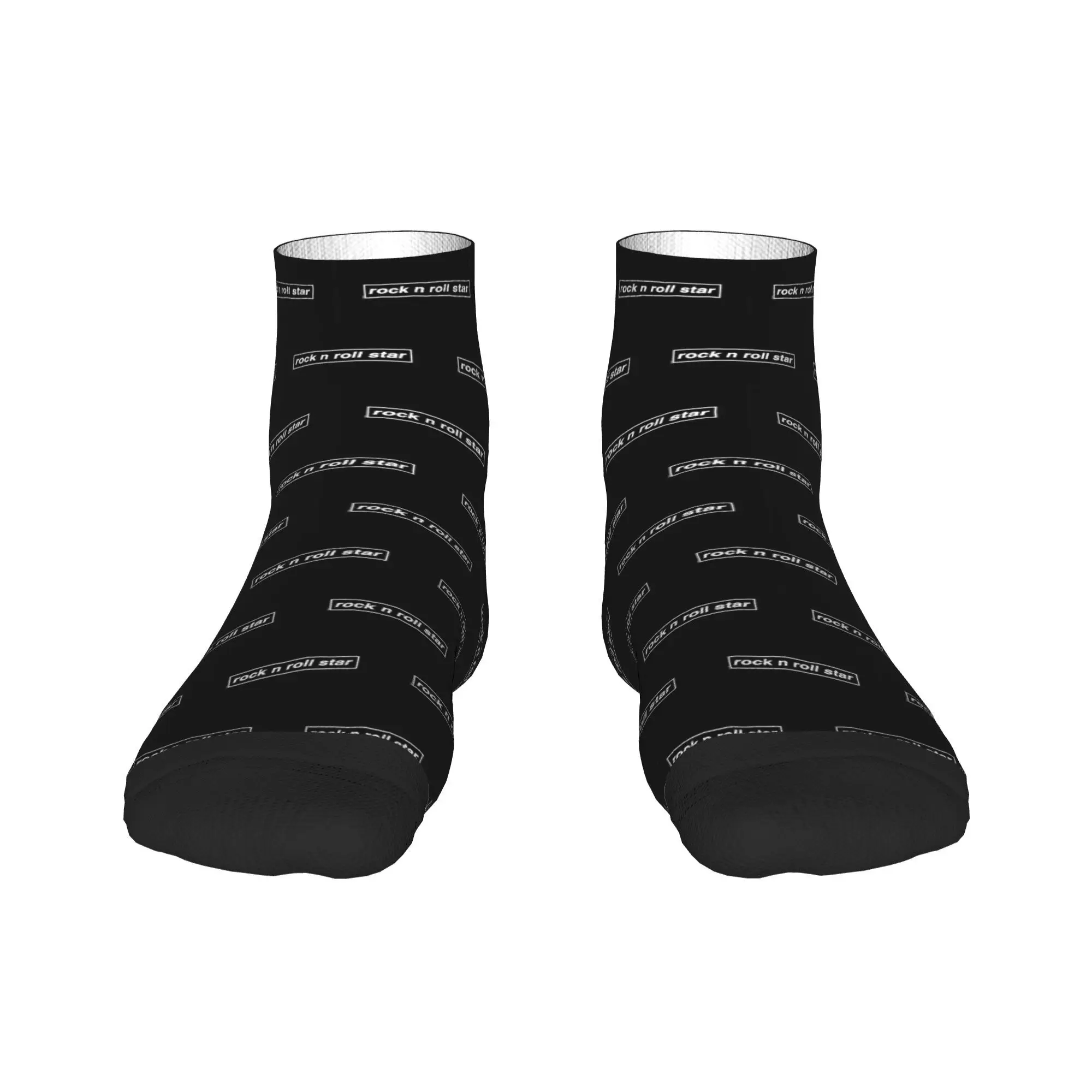 

Rock n roll star Socks Harajuku Sweat Absorbing Stockings All Season Socks Accessories for Man's Woman's Christmas Gifts