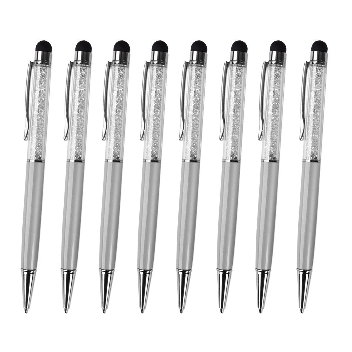 20 Pack Personalized 2 in 1 Gift Ballpoint Pens, Slim Capacitive Stylus & Black Ink Pens Combo Stylus for Smart Phones, Tablets