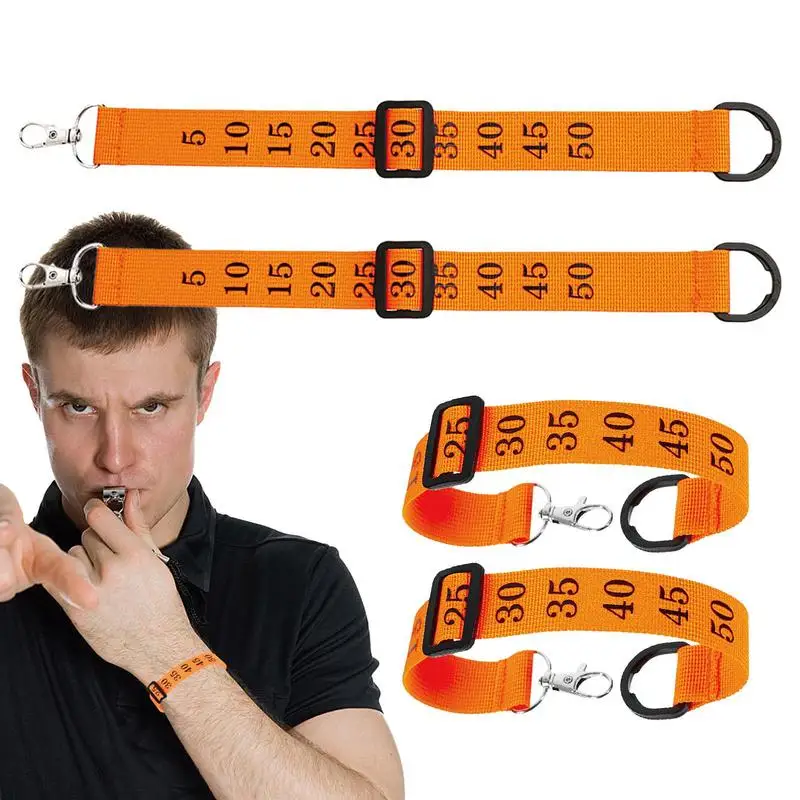 

Football Official Chain Clip 4PCS Nylon Soccer Official Gear Linesman Umpire Equipment for Daily Training Orange Referee Gear