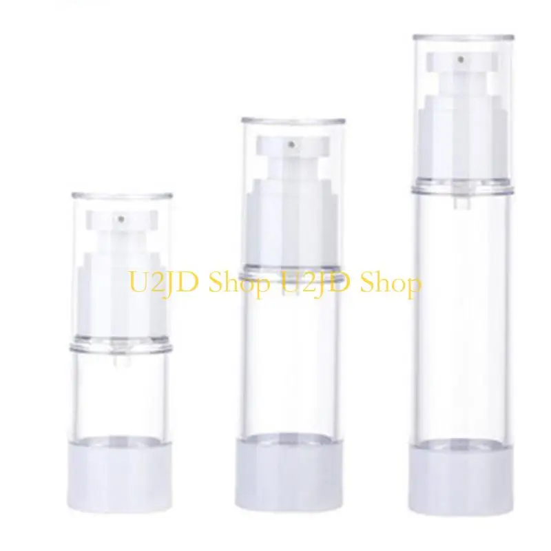 U2JD 15-100ml Clear Airless Cosmetic Cream Botol Kosong Ukuran Perjalanan Kosong