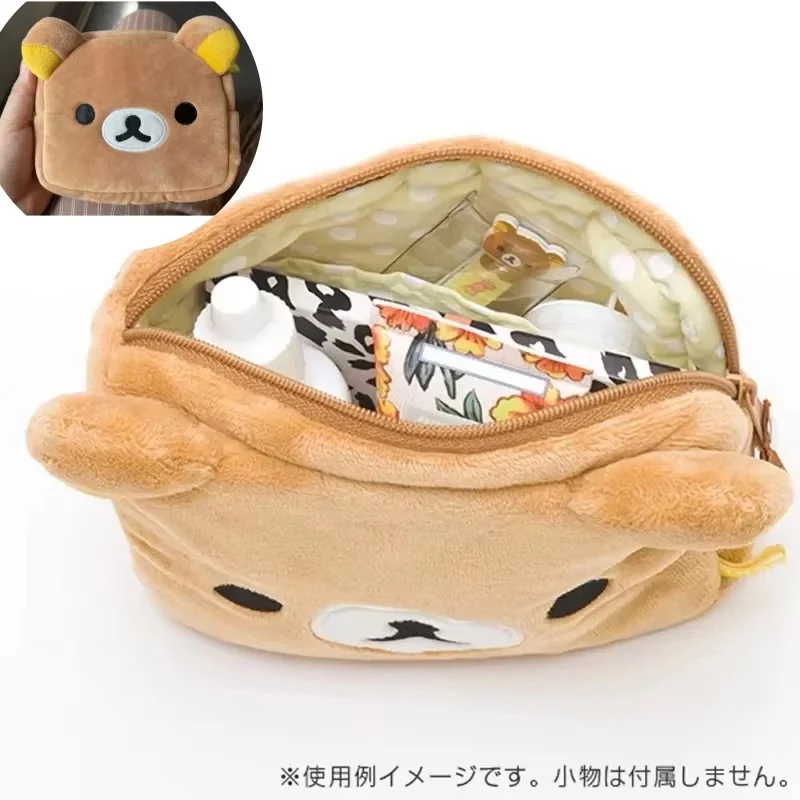 

Kawaii Rilakkuma сумка-карандаш органайзер для макияжа сумка для хранения мультяшный медведь плюшевый мульти чехол Kawaii косметички косметичка косметичка