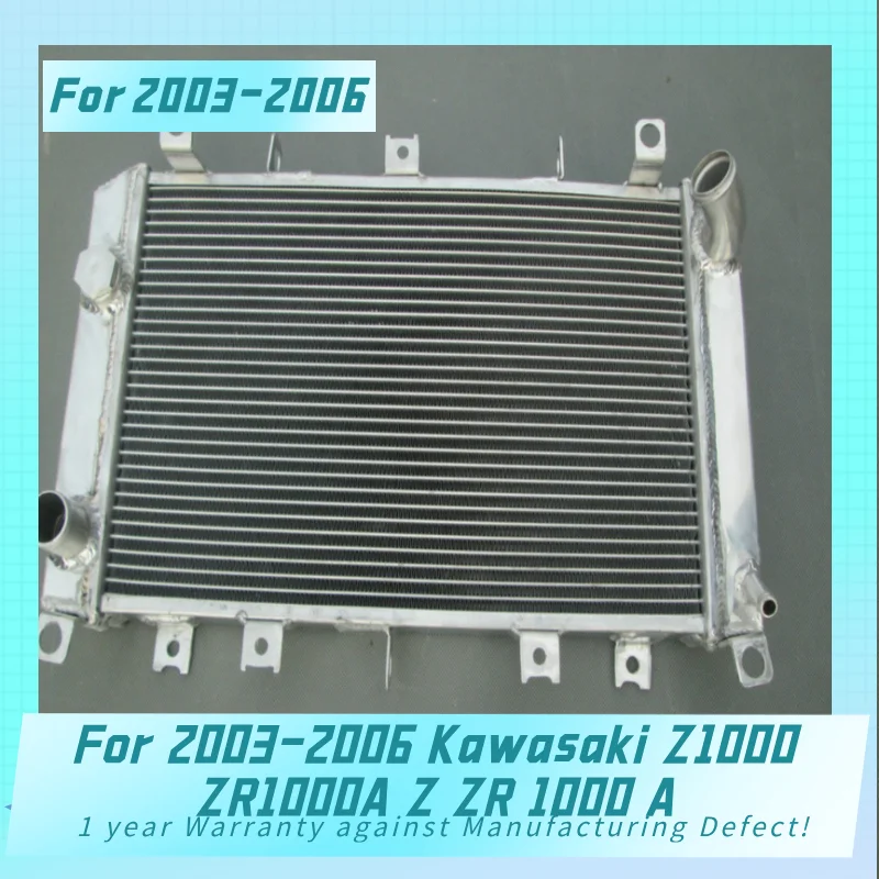 New Aluminum Radiator For 2003-2006 Kawasaki Z1000 ZR1000A Z ZR 1000 A  Cooler Cooling Coolant 2003 2004 2005 2006