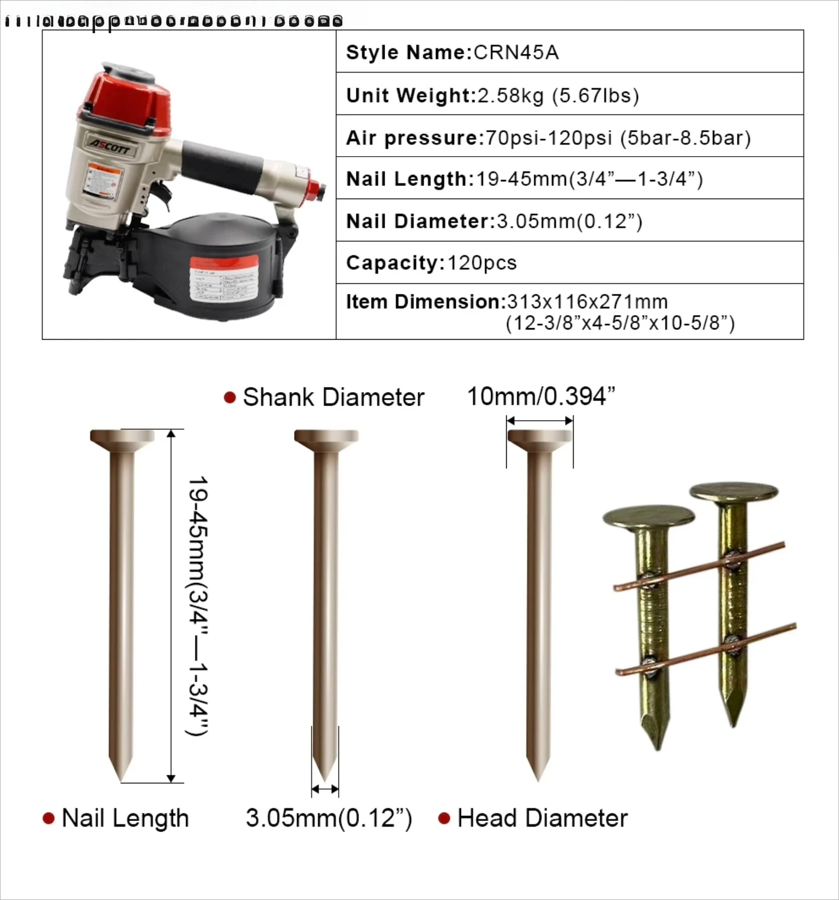 Lightweight and Well-balanced - đánh giá và giá Coil Roofing Nailer Pneumatic 15 Degree