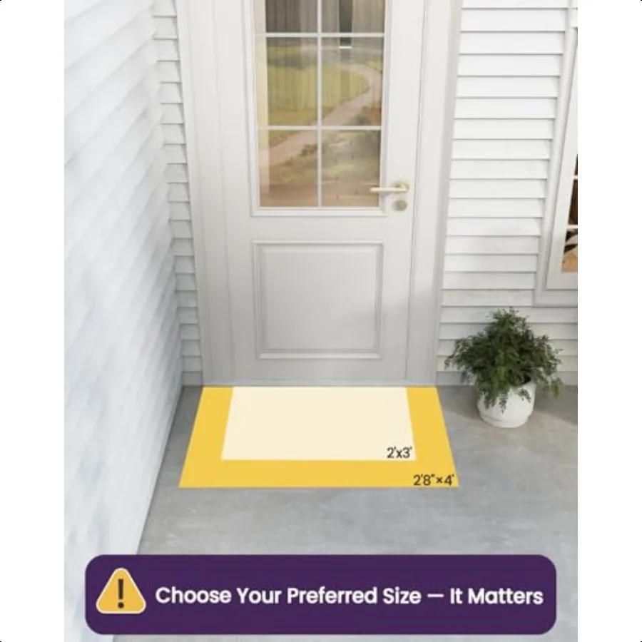 Front Door Mat Outside Entrance 2x3 ft Rubber Entry Doormat Heavy Duty Non Slip Welcome Mats for Inside House Floor Entryway Ex