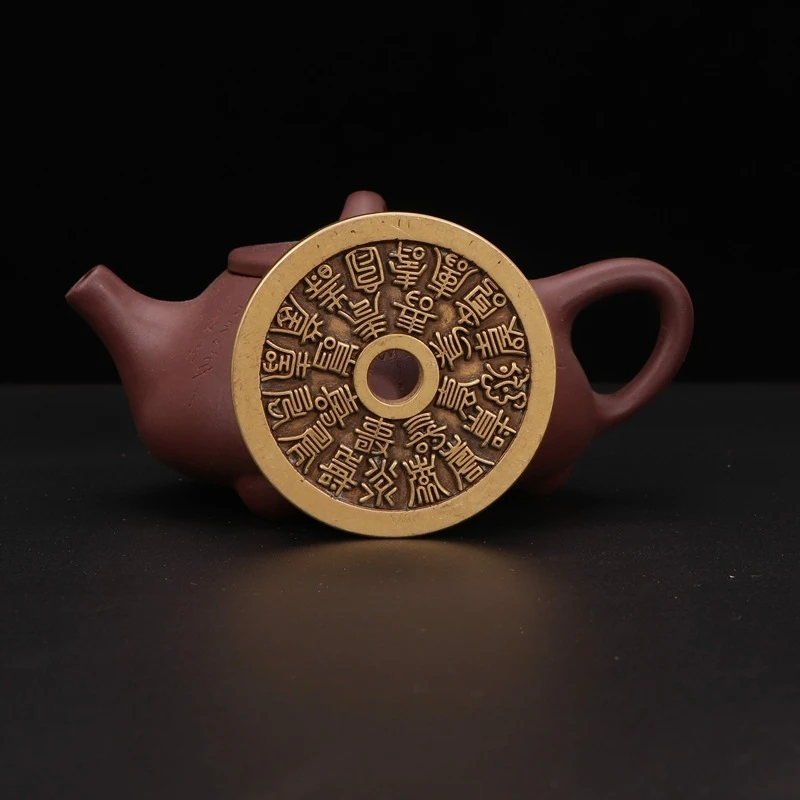 Fu Bai Shou : 24 Fortune and Longevity Incense Burner, Exquisitely Crafted Auspicious Money Amulet, Antique-Styl