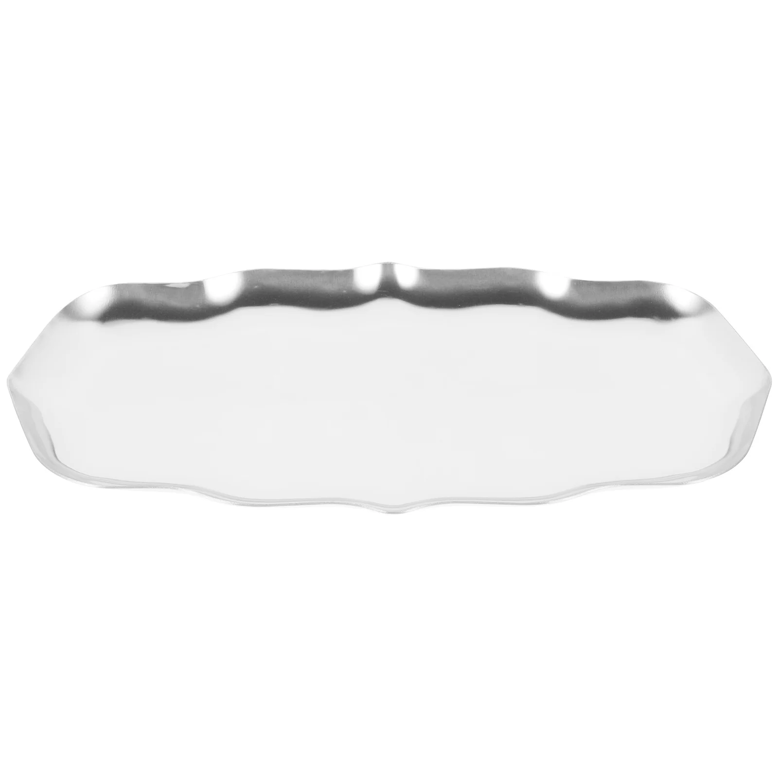 Plateau porte-bijoux en acier inoxydable, organisateur de bijoux au Design Simple, plateau de rangement pour bagues et boucles d'oreilles, ornement de commode