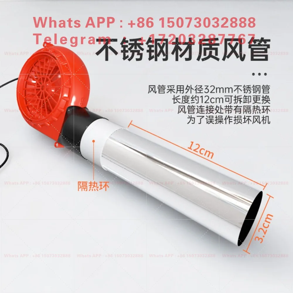 5V USB Portable Wood Stove Blower Fan, Power Bank Powered Outdoor Barbecue Air Blower