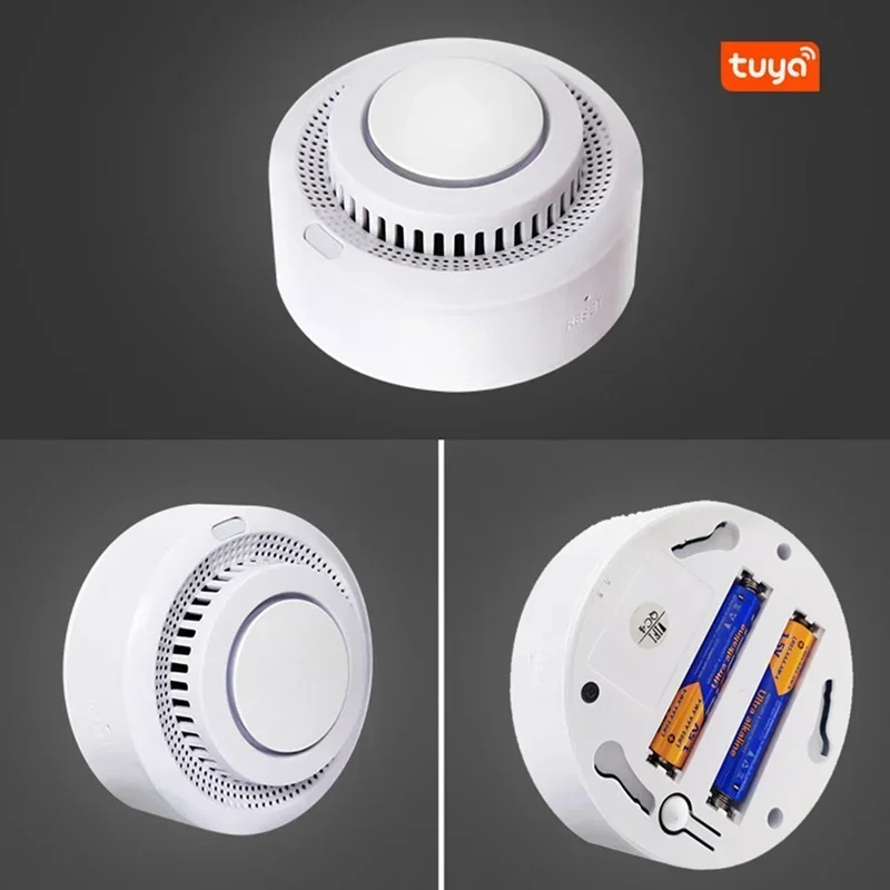 Household WiFi Intelligent Smoke Detector Tuya Graffiti Fire Remote Smoke Alarm Gas Leakage Sensor App Control Ultra Low Power