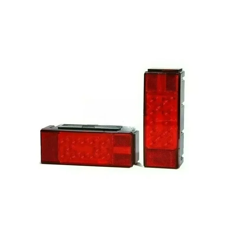 

For Rectangular Submersible LED Camper Truck RV Boat 2PCS 12V Trailer Light Super Bright Brake Stop Turn Tail License Lights