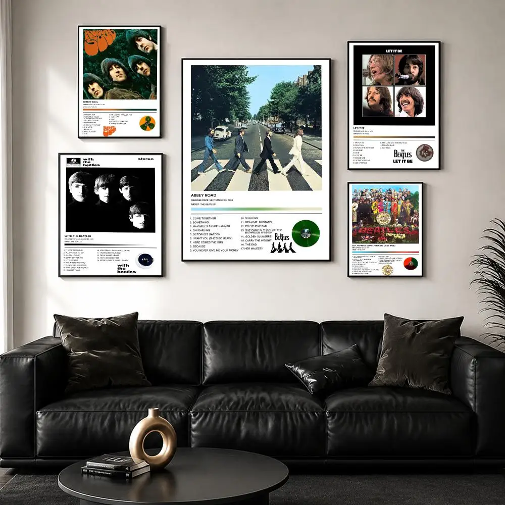 Rock Band Album The B-Beatles Poster Decorative Wall Art Sticker Mural Print for Bedroom Living Room Hallway Home Decor Gift
