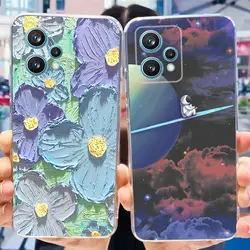 For Realme 9 Pro Case Realme 9 Pro Plus Cover Fashion Flower Silicone Soft TPU Bumper Phone Cases For Realme9 RMX3521 9Pro Coque