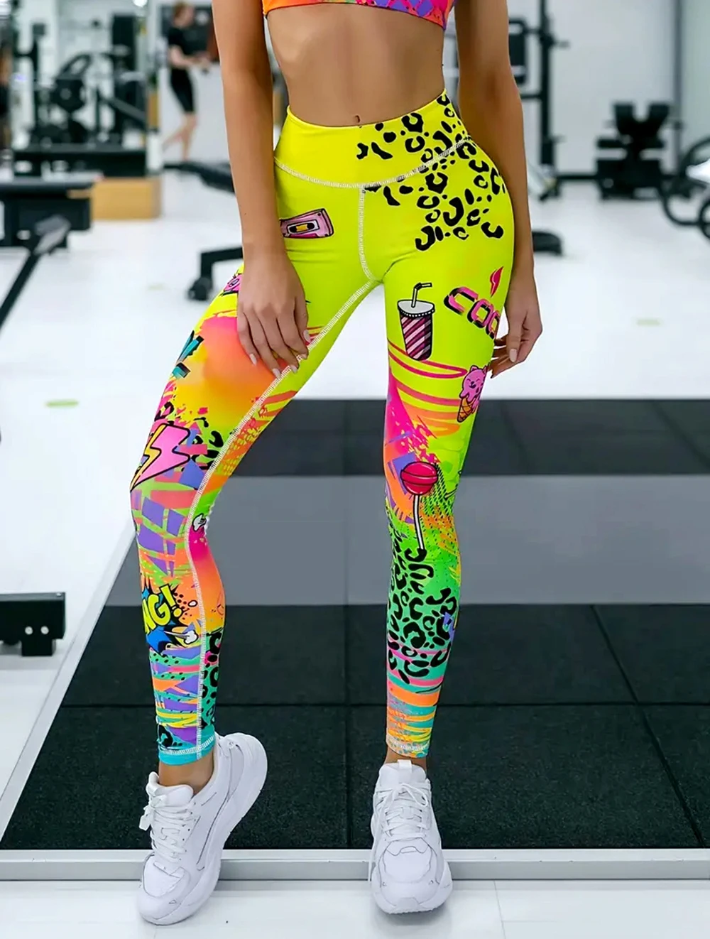 Printed Yoga Pants Tight-Fitting Waist-Lifting Hip-Lifting Leggings High-Elastic Form-Fitting Fitness And Sports Pants Yoga Wear