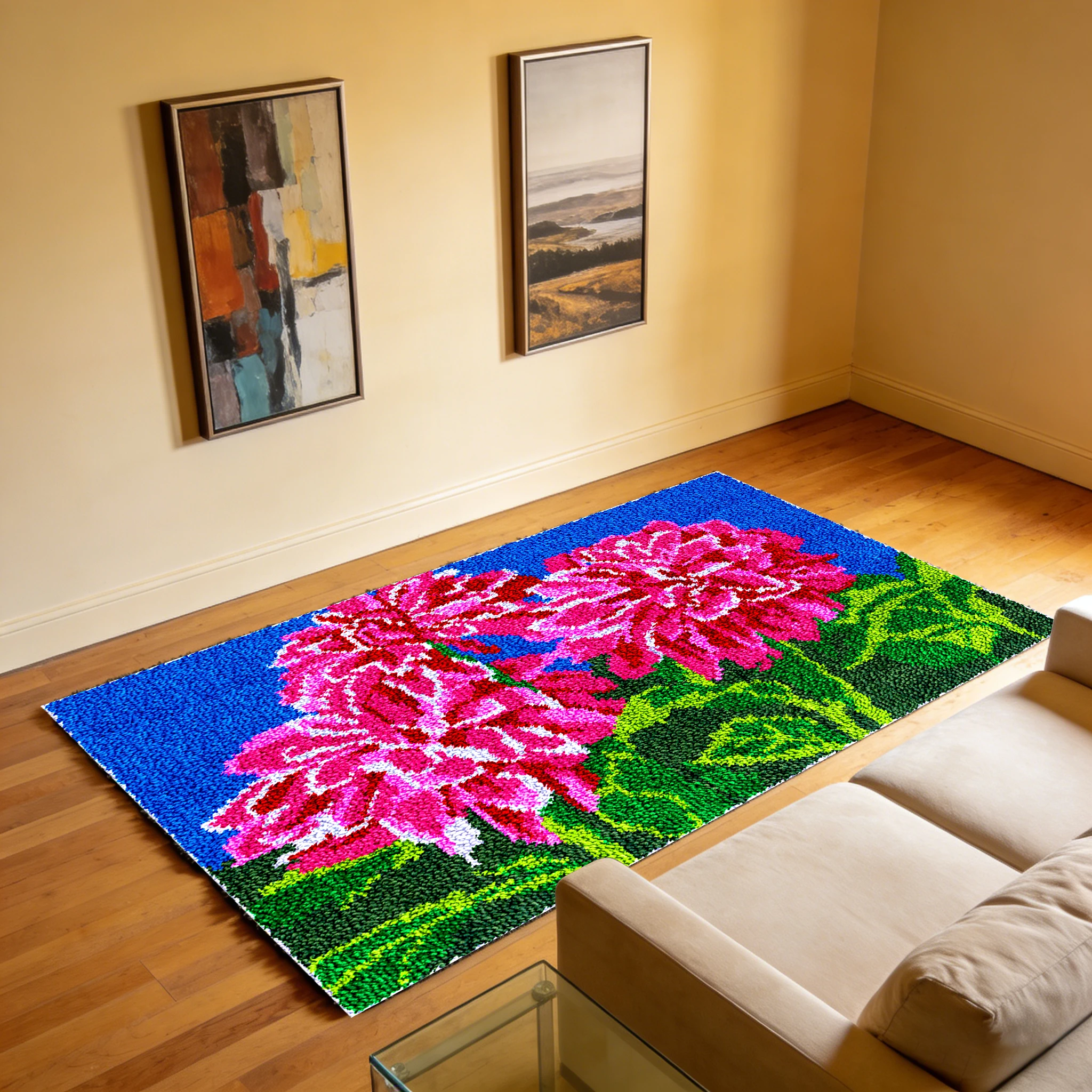 

Flowers DIY tapestry Latch Hook rug Kits Crochet Hobby & Crafts Yarn carpet Embroidery crafts Home decoration art Needlework