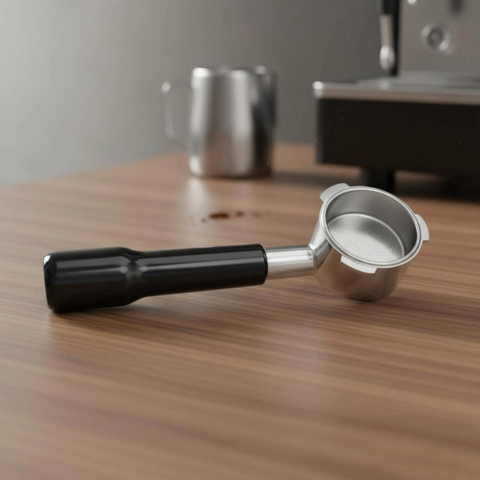 Bottomless Portafilter Food-Grade Material Uncovered Portafilter Espresso Handle with Strainer Basket Easy to Clean for Baristas