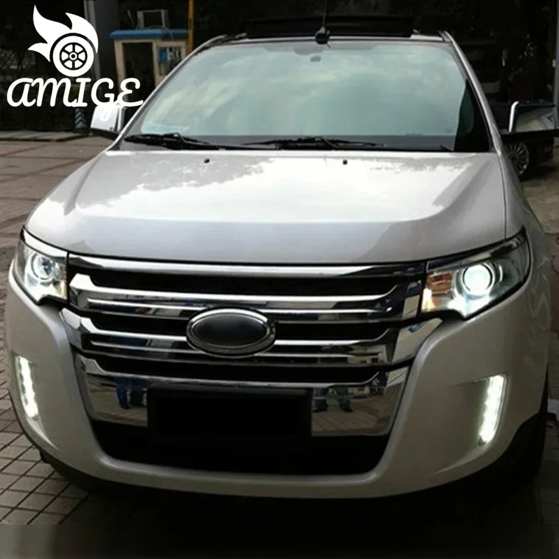 

LED DRL Daylights For Ford Edge 2009-2014 Yellow Turning Signal Headlamps LED Daytime Running Headlights