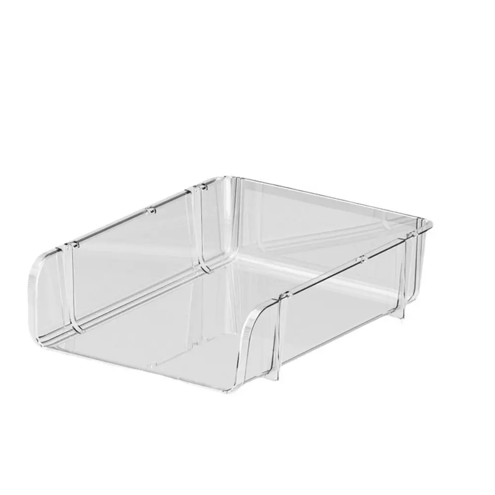Multifunctional Minimalism File Storage Tray Stackable INS Style A4 File Rack Durable Desktop Organizer Documents