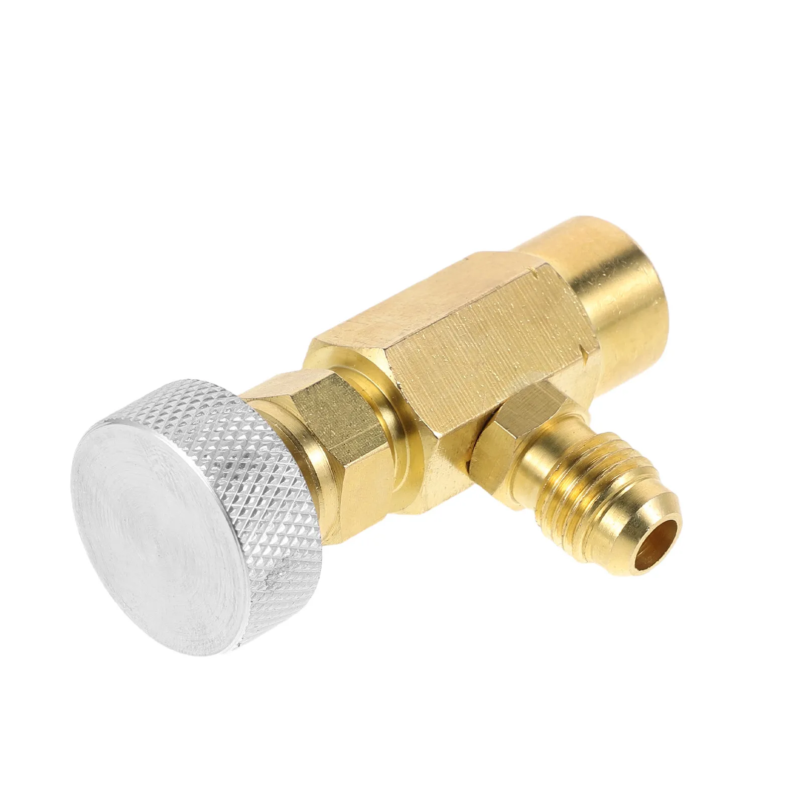 

Self-Sealing Can Tap Valve for Automotive Ac Recharge R1234yf Refrigerant Bottle Opener Metal Alloy Copper Internal Thread