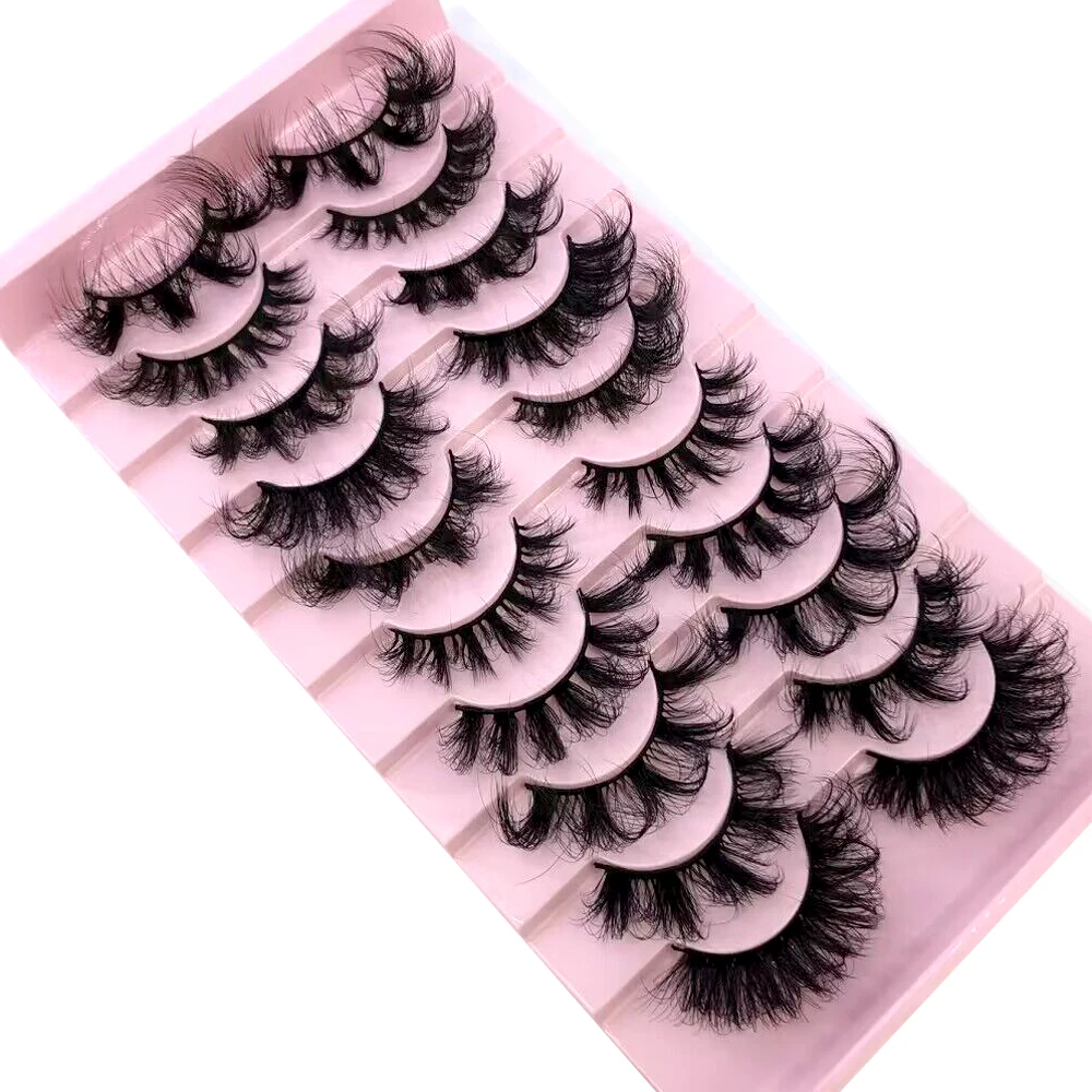 푹신한 드라마틱한 혼합 인조 밍크 인조 속눈썹 20mm 길이 D 컬 속눈썹 뷰티