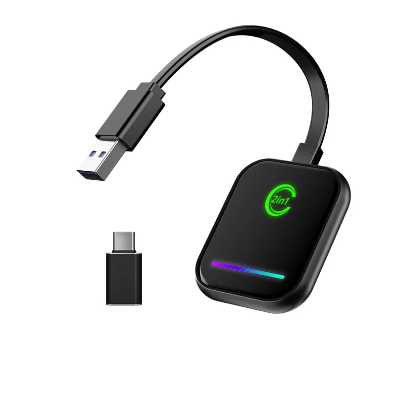 

Новый беспроводной Carplay Box 2-в-1, оригинальный автомобильный кабель к беспроводному адаптеру, автомобильная машина, Android Auto