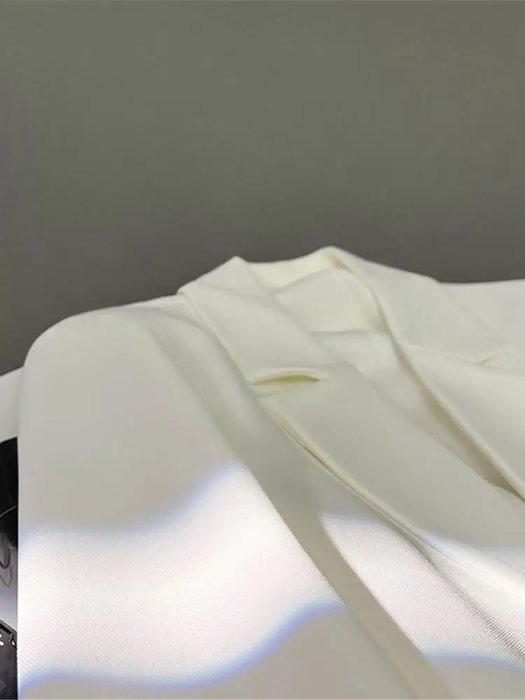 بدلة نسائية بيضاء غير رسمية للتنقل Jaet لربيع وخريف 2025 ملابس مكتب كورية جديدة طويلة Sve Cleanfit #3