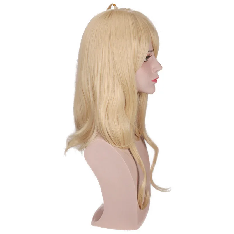 Peluca de pelo sintético resistente al calor para Cosplay de Halloween, juego Danganronpa V3 Kaede Akamatsu