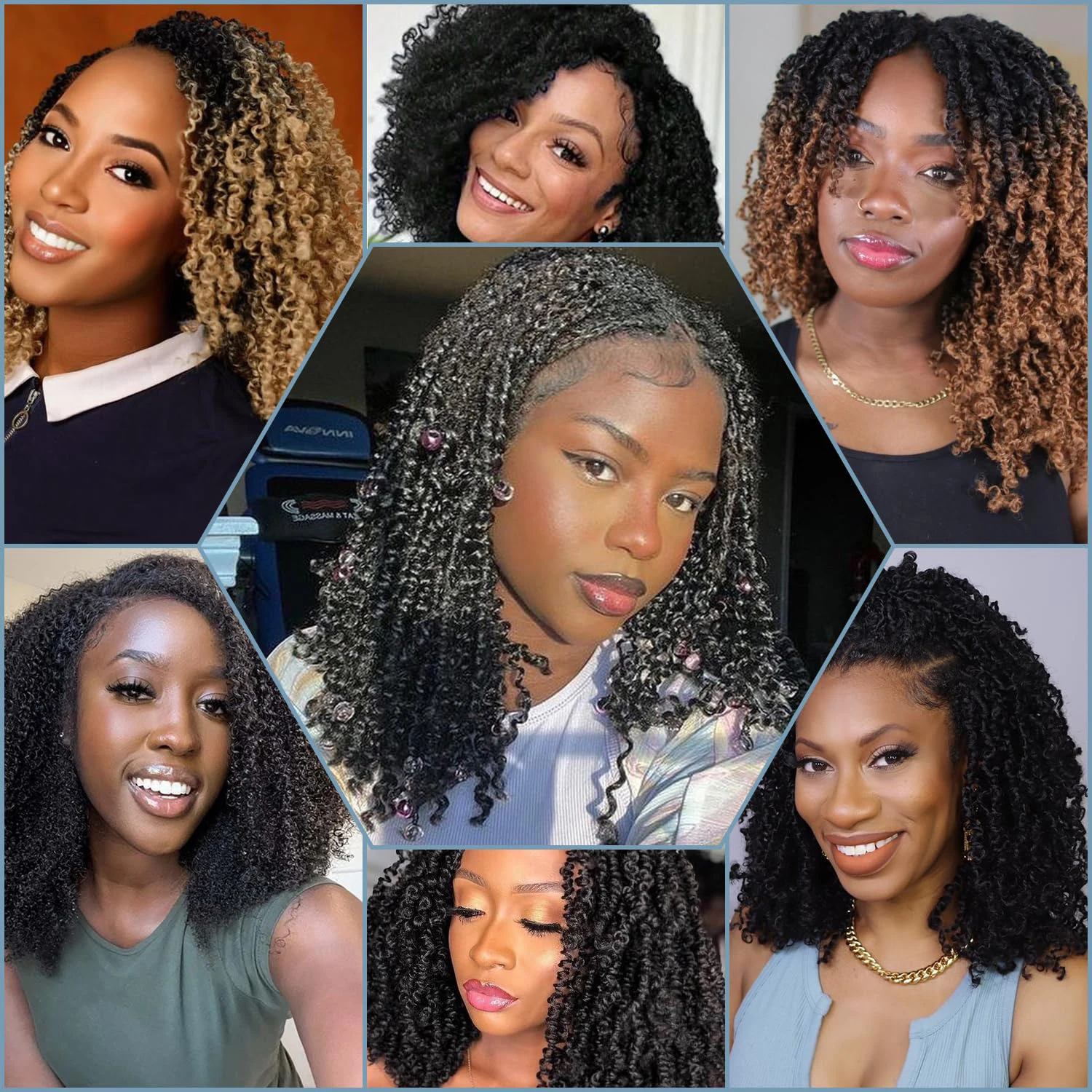 Волосы Yanky Twist Вязание крючком 1-6 упаковок 24 пряди/шт. Предварительно скрученные синтетические волосы Passion Twist Вязание крючком Весенние волосы Twist Вязание крючком