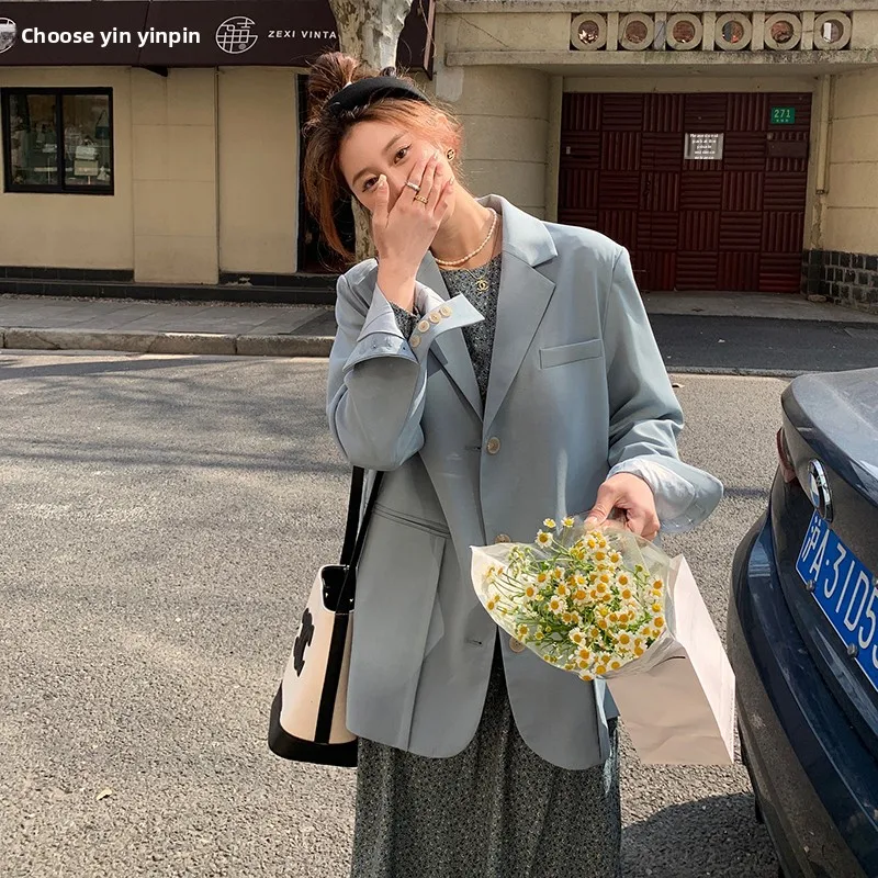 

Casual Chic Women's Suit Jaet Early Autumn 2026 Small Design Sense No Ironing ort Size Polyester Commute Sle Long Sve