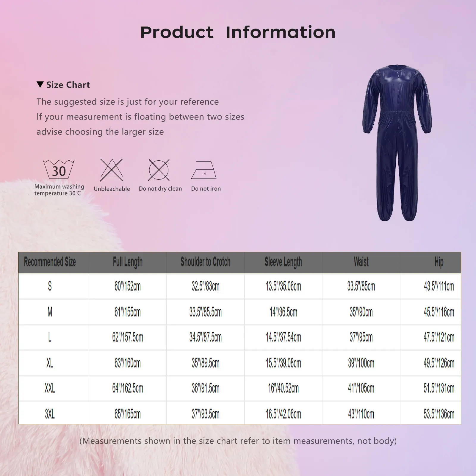 Men Women Glossy Waterproof Zipper Sauna Sweat Jumpsuit Raincoat Weight Loss Fitness Workout Bodysuit Sportswear Diaper Cover view 6