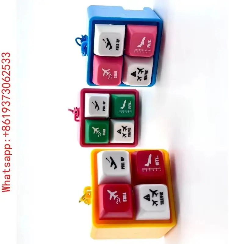 

988 Boeing Aircraft Multicolored Warning Sound Passenger Aircraft Boeing Button Keychain Fun Aviation Merchandise Gifts