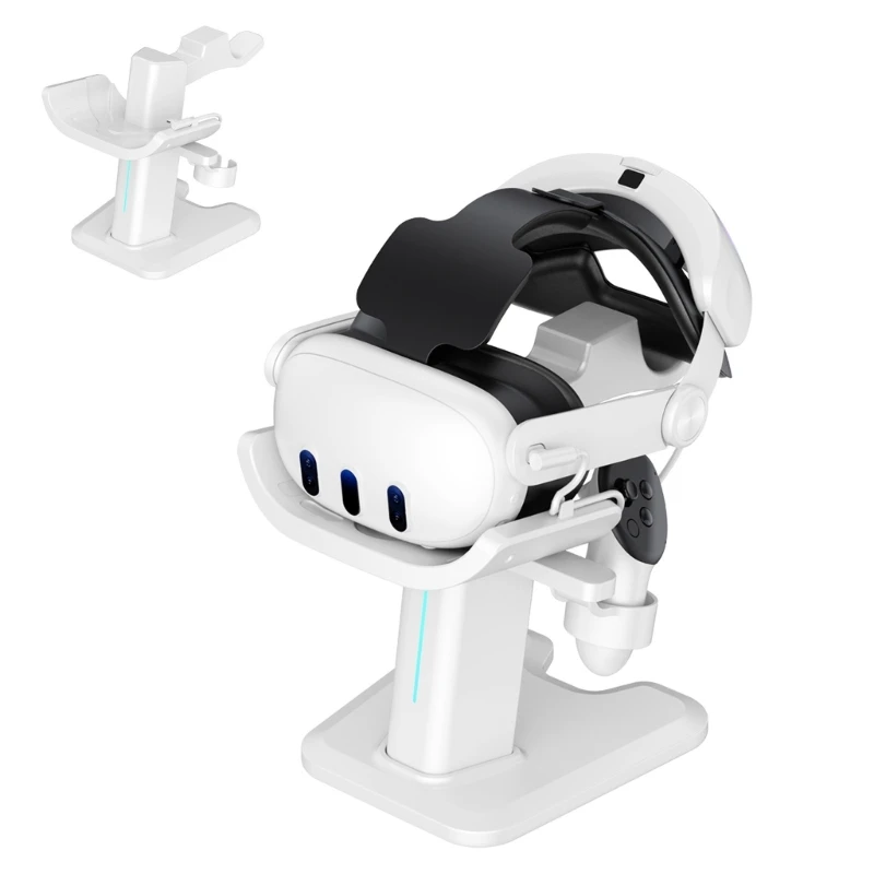 Headset Charging Stand for Quest3 Headset Accessories Stand Holder Supports Charging Headset Controllers Holder H8WD