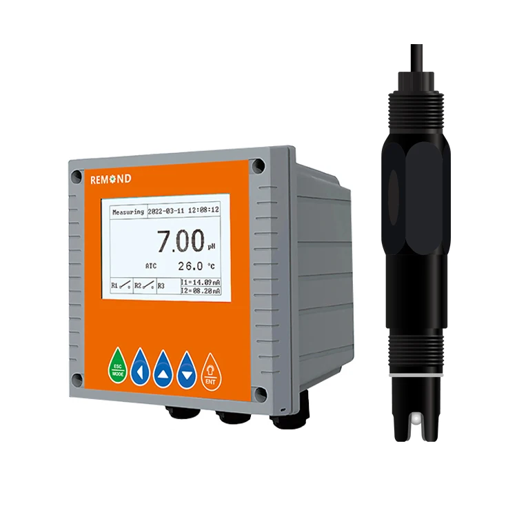 RS485 PH Meter PH ORP Transmitter ORP Sensor Online PH Probe For Water Quality Analysis