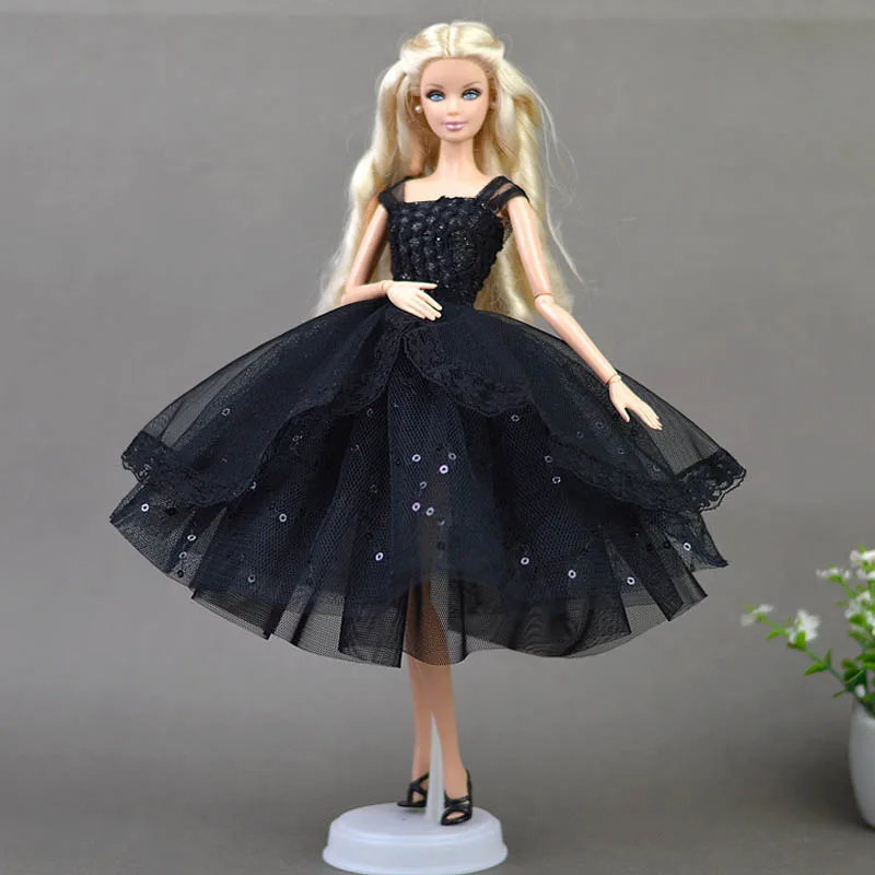 ชุดตุ๊กตา Elegant Lady สีดําชุดราตรีเสื้อผ้าสําหรับ 30 ซม.Super แต่งตัวตุ๊กตาสําหรับ 1/6 BJD ตุ๊กตาของขวัญตุ๊กตาอุปกรณ์เสริม
