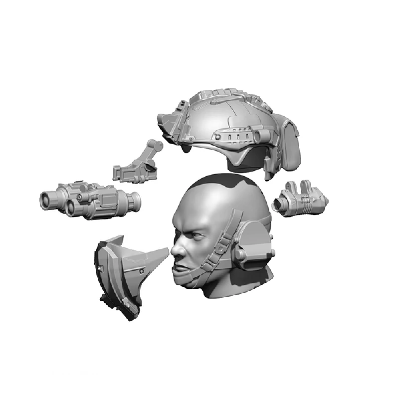 Figurine de soldats de sceau de la marine Gk, Micro Miniature, modèle blanc imprimé en 3d, jouet, Kit non assemblé et non peint, 1/20