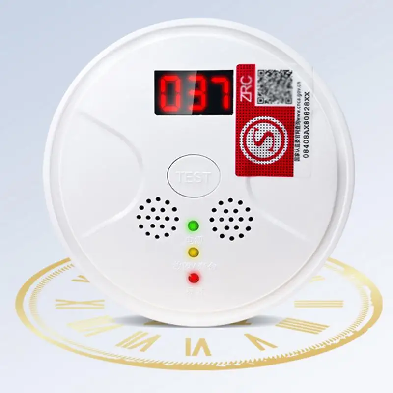 Carbon Monoxide Alarm Travel CO Alarm Battery-Powered CO Warning Monitor Portable CO Alarm Detector With Digital Display & Sound