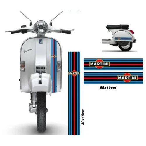 

For 1Set/3Pcs Adhesive Martini Compatible for vespa scooter bands stickers decals-