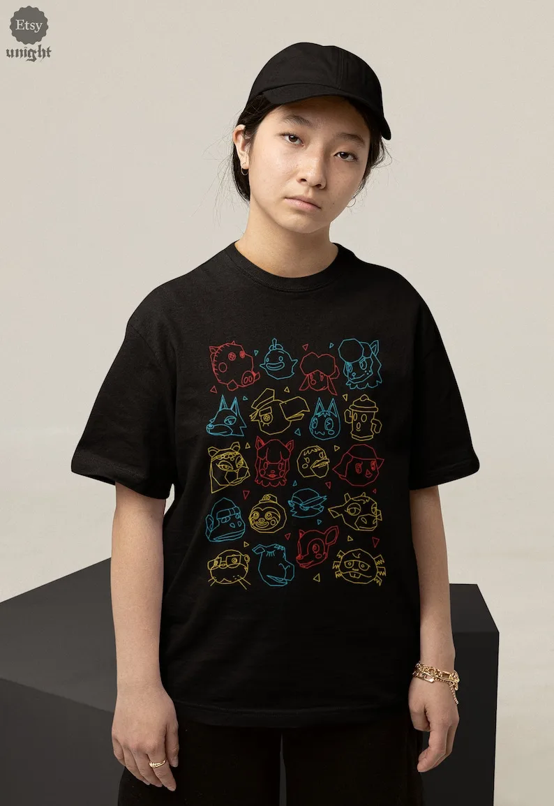 Unisex Animal Crossing Ensemble T-Shirt - Cozy Gamer Tee