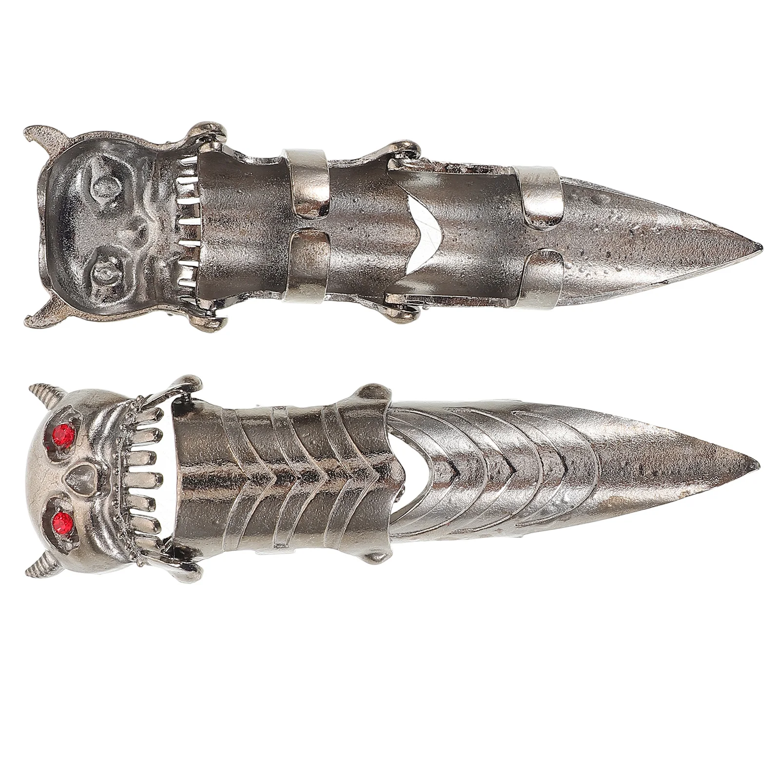 

2pcs Retro Animal Punk Gothic Jewelry Men Women Vintage Metal Finger Ring Unique Owl Claw Design Rock Party for Cosplay