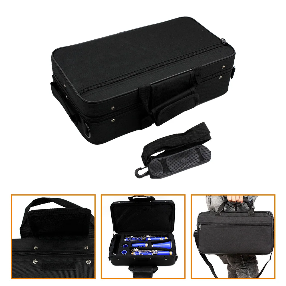 

Black Tube Cloth Box Instrument Bag Clarinet Holder Travel Case Carrying Cases for Musical Instruments Storage