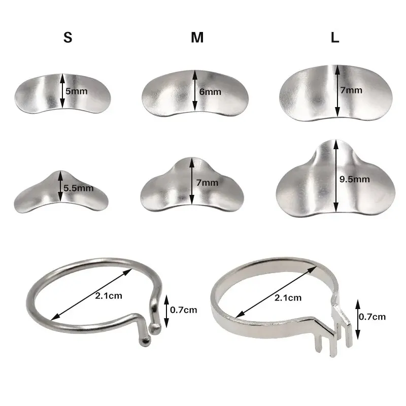 100Pcs/Box Dental Sectional Matrix System Band Resin Clamping/Seperating Ring Dentist Tools with Springclip Care Tool - view 4