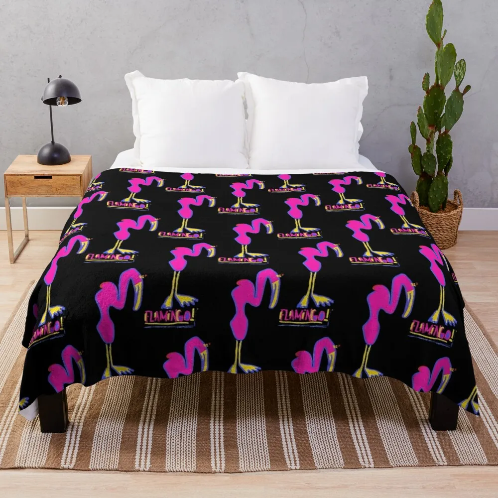 

FLAMINGO! Throw Blanket manga funny gift Sleeping Bag Blankets