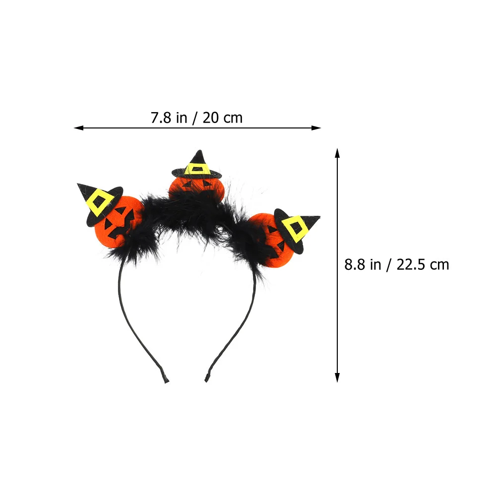 2 Pcs Halloween Headdress Pumpkin Ghost Headband Stage Performance Hair Accessories Fabric