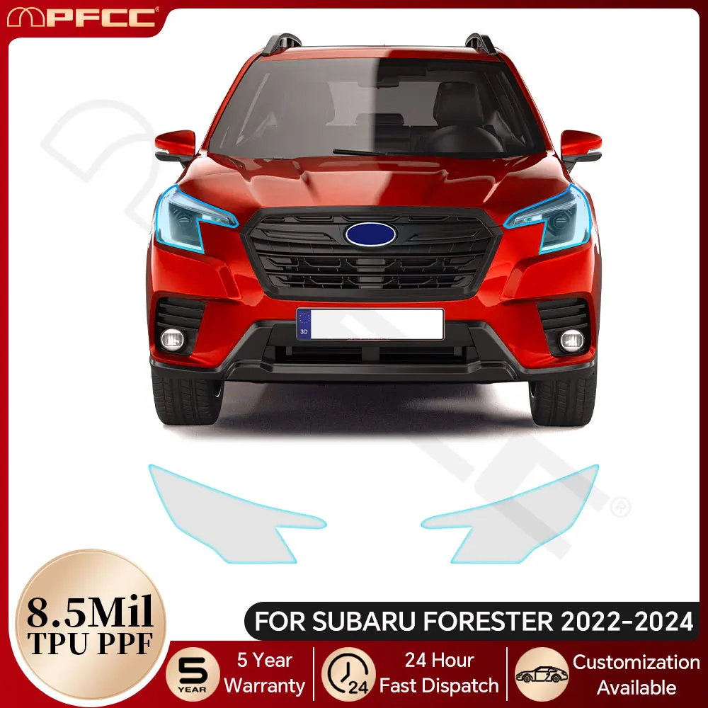 

Car Headlight Rearview TPU Paint Protection Film Pre-cut PPF Clear Bra For Subaru Forester 2022-2024 Anti-scratch Invisible Kit