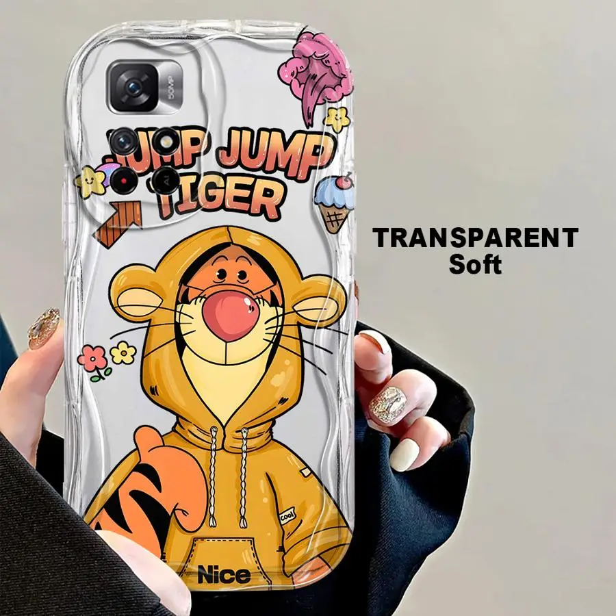 Xiaomi Poco X3 NFC X5 X3 Pro 소프트 Funda 투명 전화 커버 용 위니 푸우와 티거 케이스