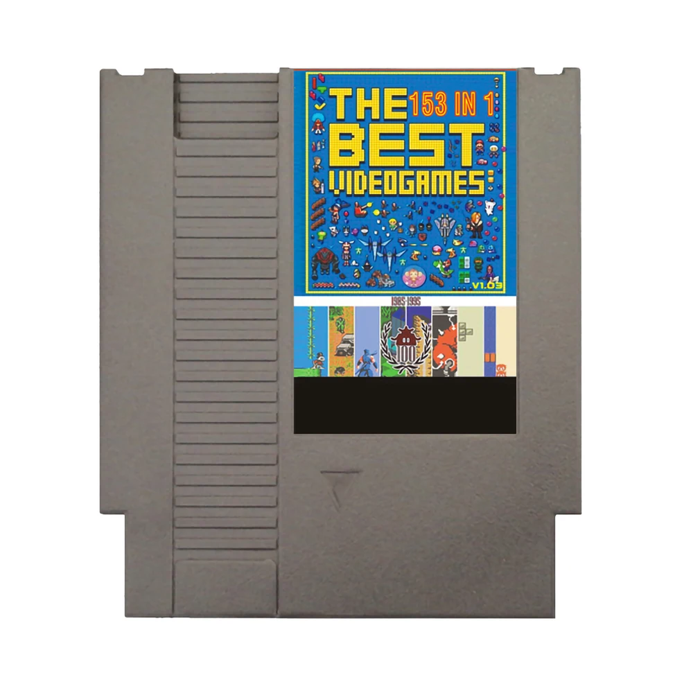 153 in 1 NES Game Cartridge Red Grey 72 Pins Retro Video Game Card For 8 Bit Game Cartridge Player