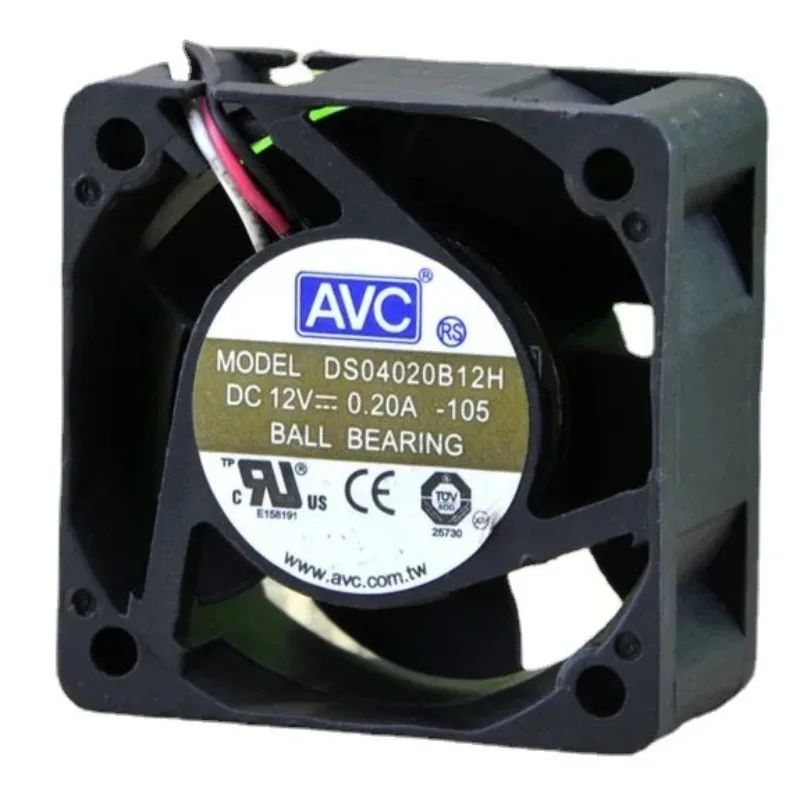 New CPU Cooling Fan for AVC DS04020B12H 4CM 1U Server Switches Fan 4020 12V 0.20A 40x40x20mm